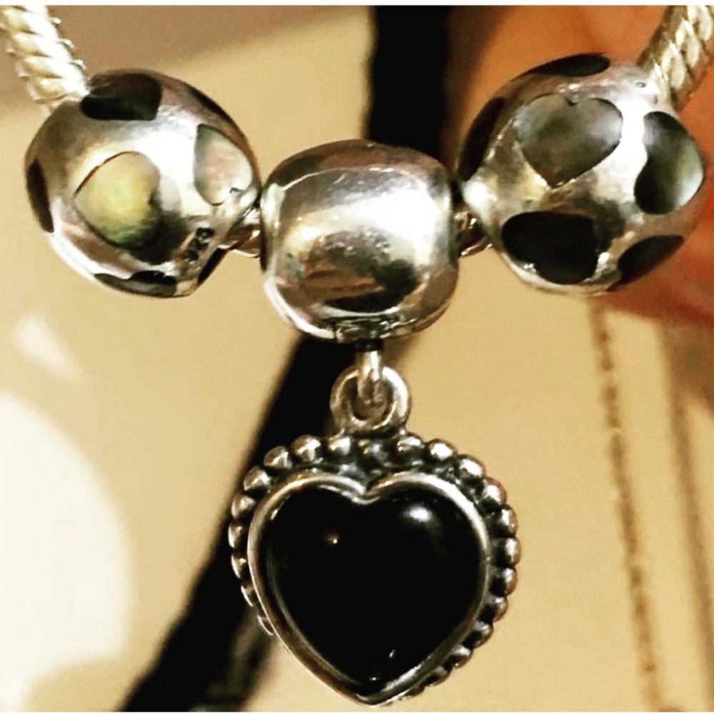 Pair Of Authentic Pandora Charm Retired " Love Me… - image 6